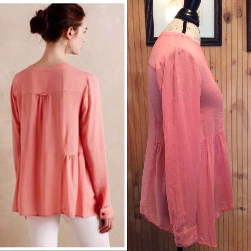 Anthropologie Maeve Laiken Henley Blouse s… - Picture 4 of 8